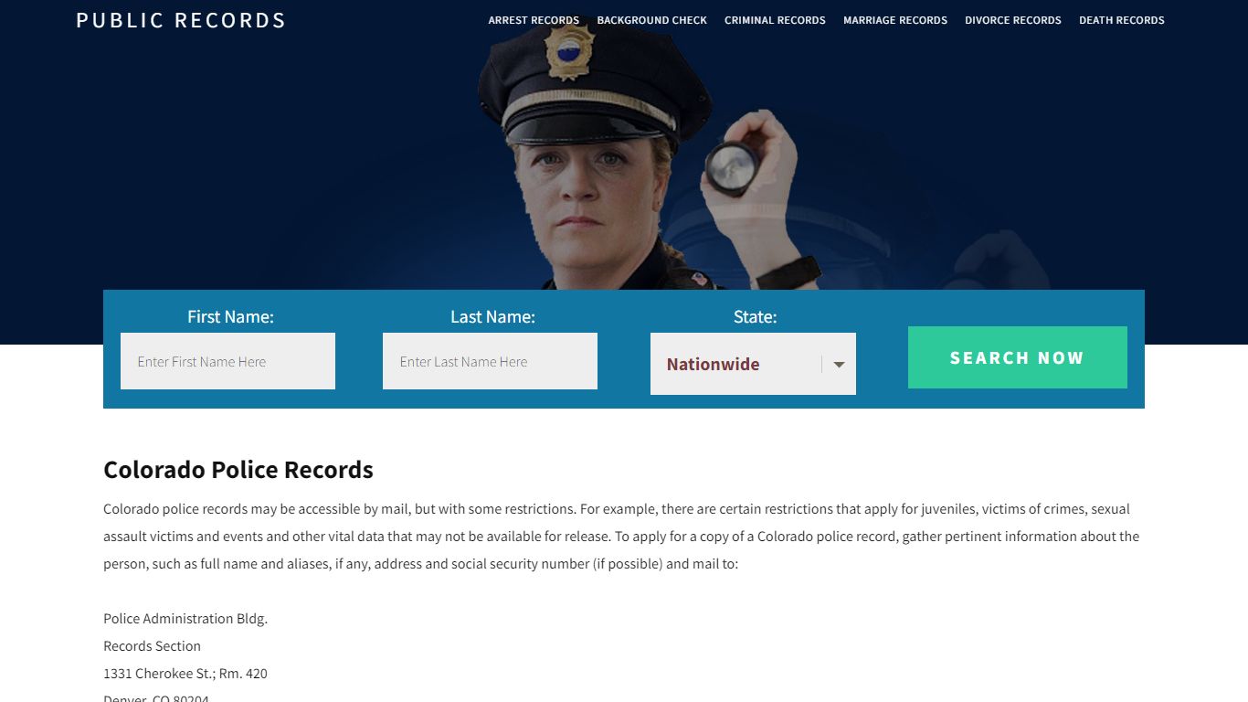 Colorado Police Records | Get Instant Reports On People - Public Records