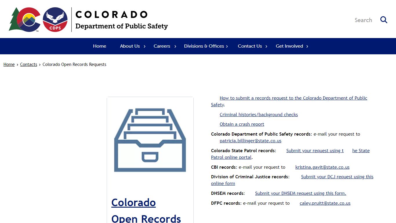 Colorado Open Records Requests | Department of Public Safety